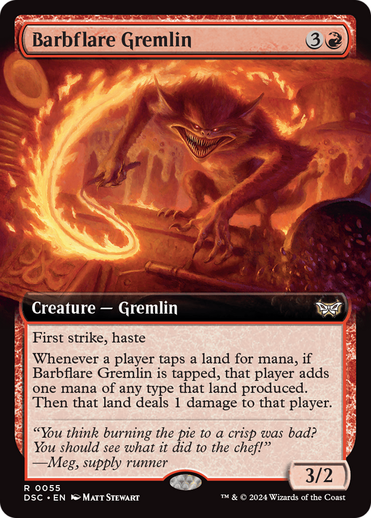 Barbflare Gremlin (Extended Art) [Duskmourn: House of Horror Commander] | Clutch Gaming