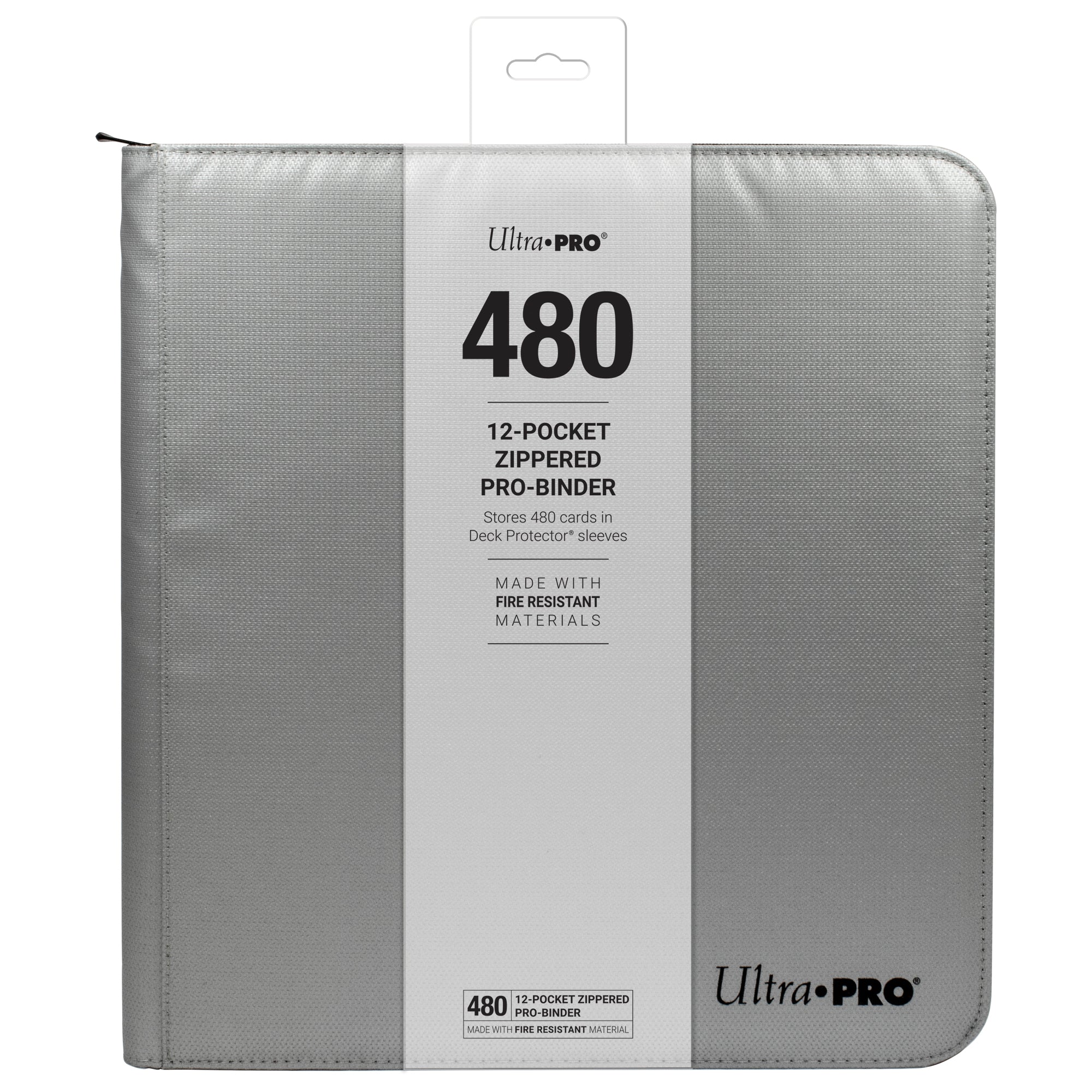 Ultra PRO: 12-Pocket Zippered PRO-Binder (Silver) | Clutch Gaming