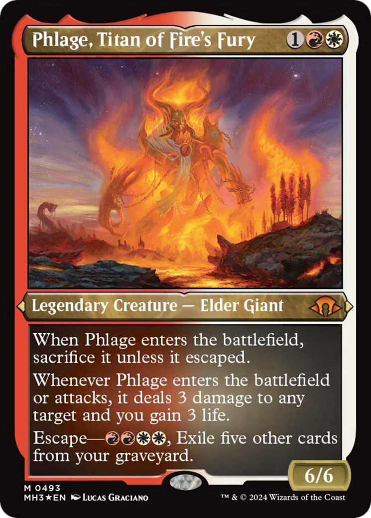 Phlage, Titan of Fire's Fury (Foil Etched) [Modern Horizons 3] | Clutch Gaming