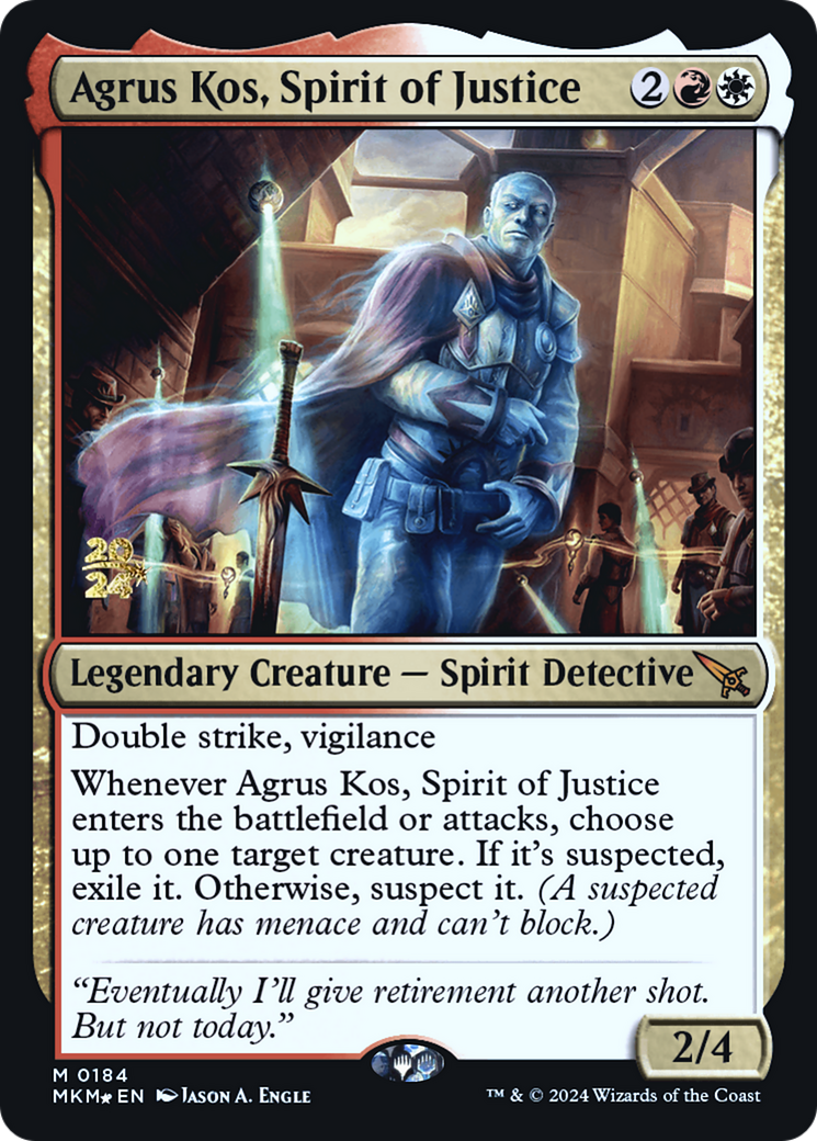 Agrus Kos, Spirit of Justice [Murders at Karlov Manor Prerelease Promos] | Clutch Gaming