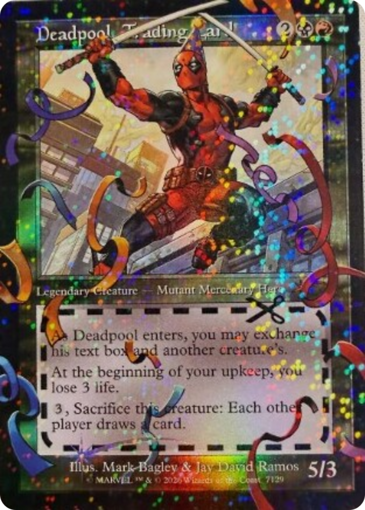 Deadpool, Trading Card (7129) (Pool Party Foil) [Secret Lair Drop Series] | Clutch Gaming