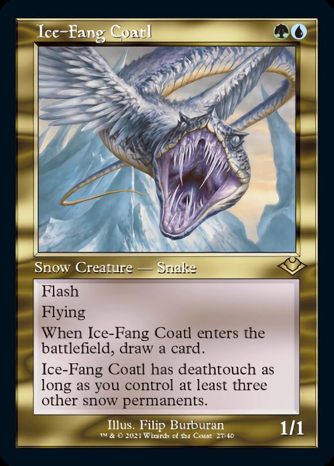 Ice-Fang Coatl (Retro Foil Etched) [Modern Horizons] | Clutch Gaming