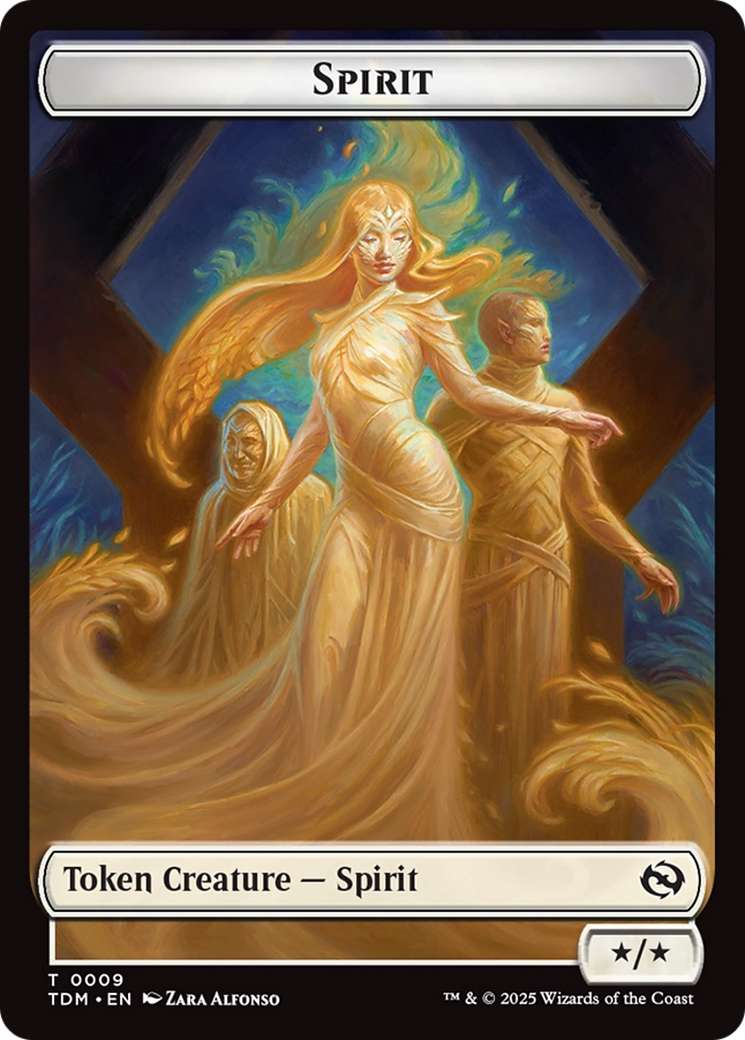 Spirit (0008) // Spirit (0009) Double-Sided Token [Tarkir: Dragonstorm Tokens] | Clutch Gaming