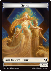 Spirit (0008) // Spirit (0009) Double-Sided Token [Tarkir: Dragonstorm Tokens] | Clutch Gaming