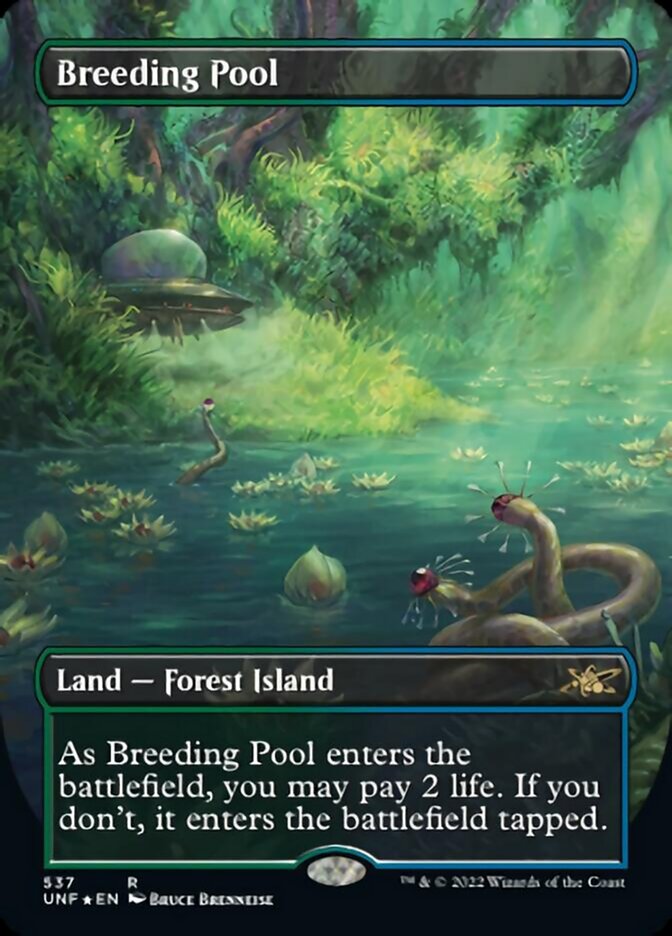 Breeding Pool (Borderless) (Galaxy Foil) [Unfinity] | Clutch Gaming