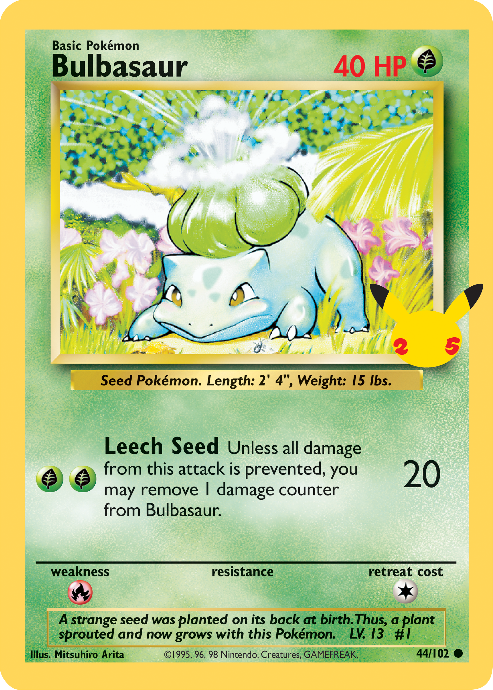 Bulbasaur (44/102) (Jumbo Card) [First Partner Pack] | Clutch Gaming