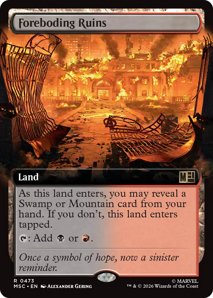 Foreboding Ruins (Extended Art) [Marvel Super Heroes Commander] | Clutch Gaming