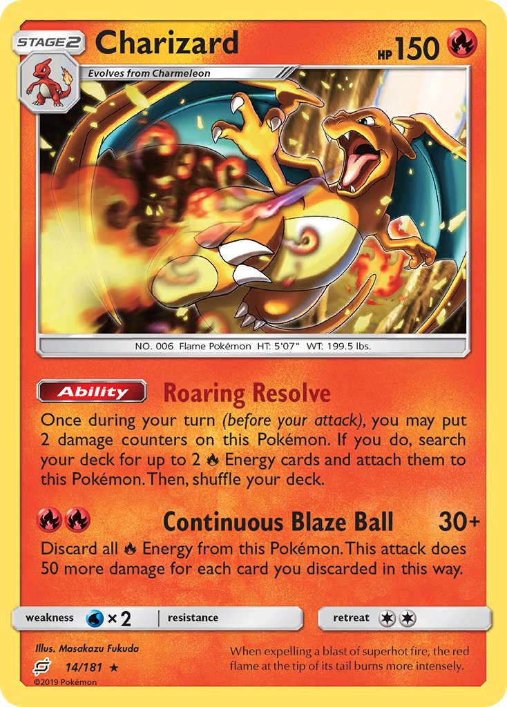 Charizard (14/181) (Theme Deck Exclusive) [Sun & Moon: Team Up] | Clutch Gaming