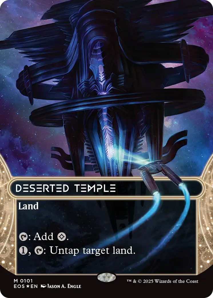 Deserted Temple (0101) (Borderless) (Galaxy Foil) [Edge of Eternities: Stellar Sights] | Clutch Gaming