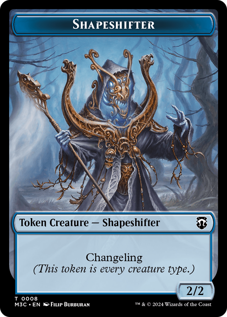 Dragon // Shapeshifter (0008) Double-Sided Token [Modern Horizons 3 Commander Tokens] | Clutch Gaming