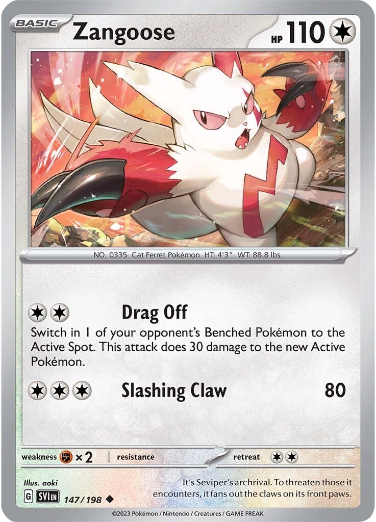 Zangoose (147/198) [Scarlet & Violet: Base Set] | Clutch Gaming