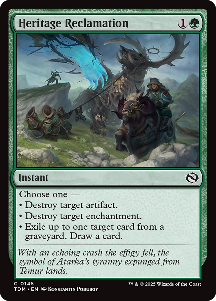 Heritage Reclamation [Tarkir: Dragonstorm] | Clutch Gaming