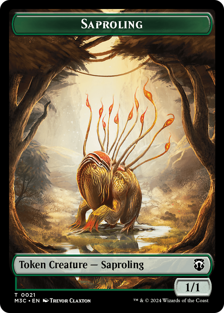 Tarmogoyf // Saproling Double-Sided Token [Modern Horizons 3 Commander Tokens] | Clutch Gaming