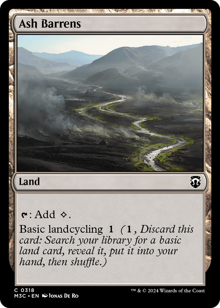 Ash Barrens (Ripple Foil) [Modern Horizons 3 Commander] | Clutch Gaming