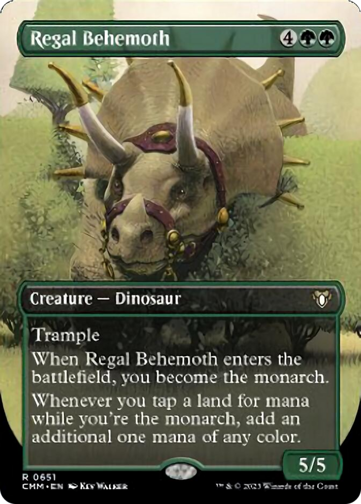 Regal Behemoth (Borderless Alternate Art) [Commander Masters] | Clutch Gaming