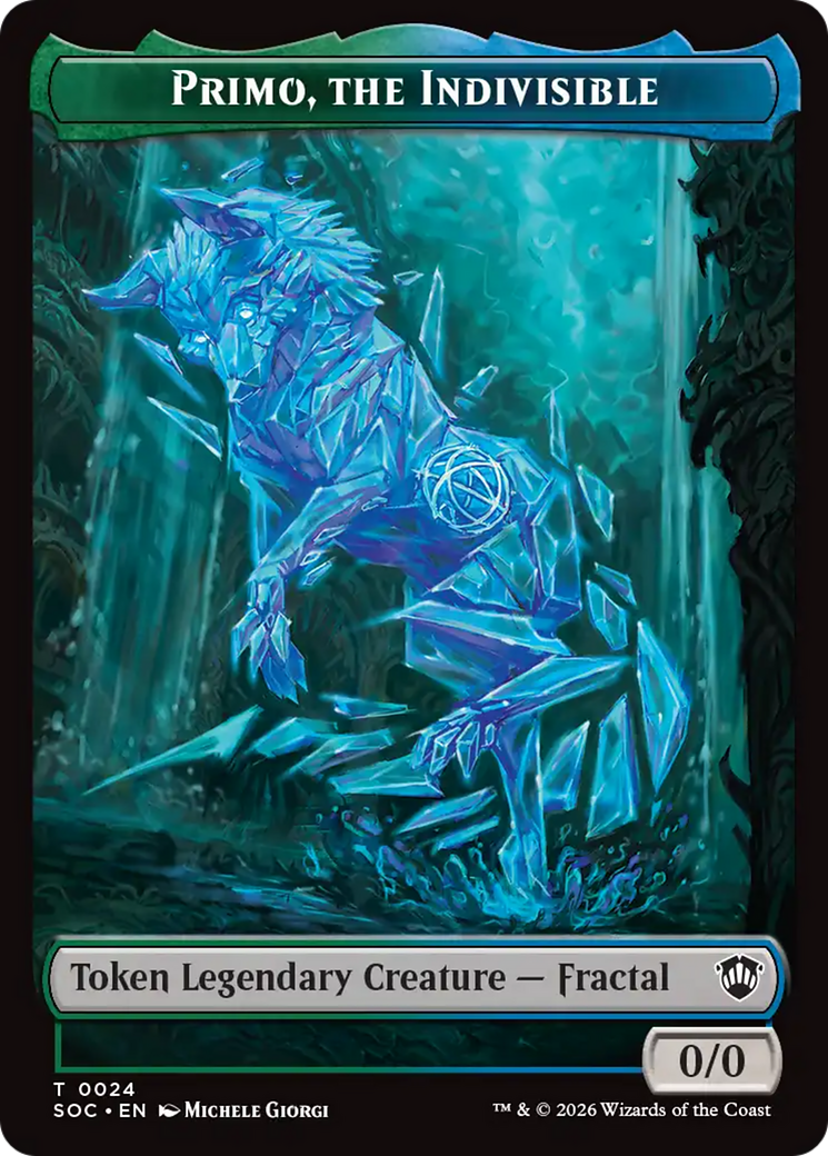 Beast // Primo, The Indivisible Double-Sided Token [Secrets of Strixhaven Commander Tokens] | Clutch Gaming