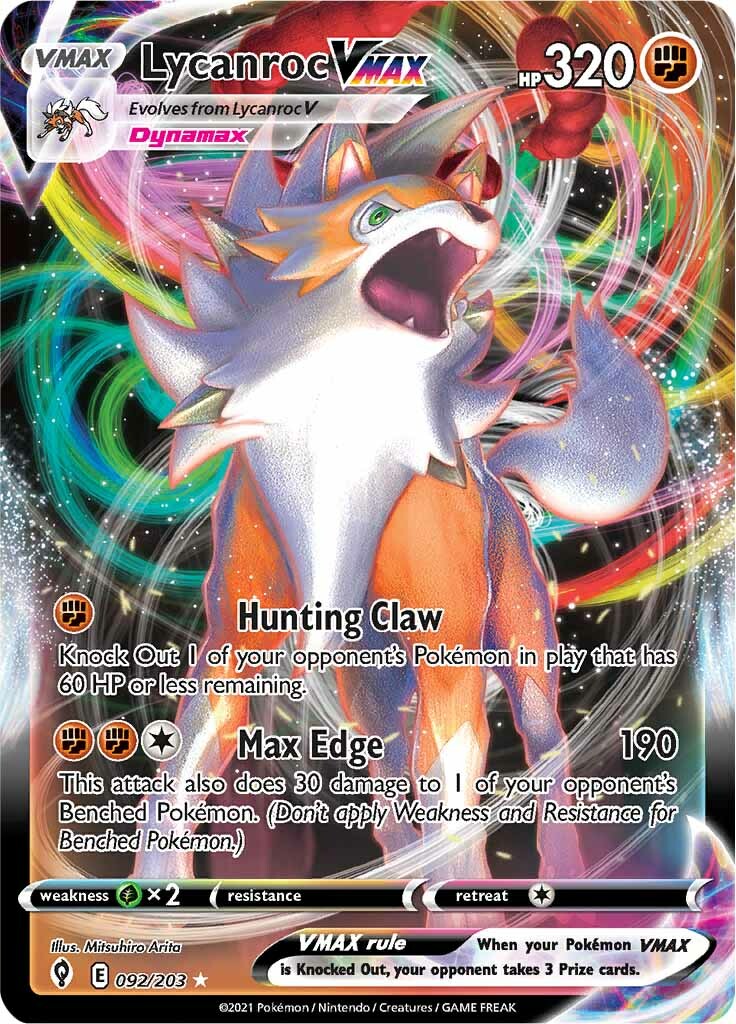 Lycanroc VMAX (092/203) [Sword & Shield: Evolving Skies] | Clutch Gaming