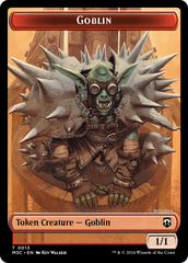 Tarmogoyf (Ripple Foil) // Goblin Double-Sided Token [Modern Horizons 3 Commander Tokens] | Clutch Gaming