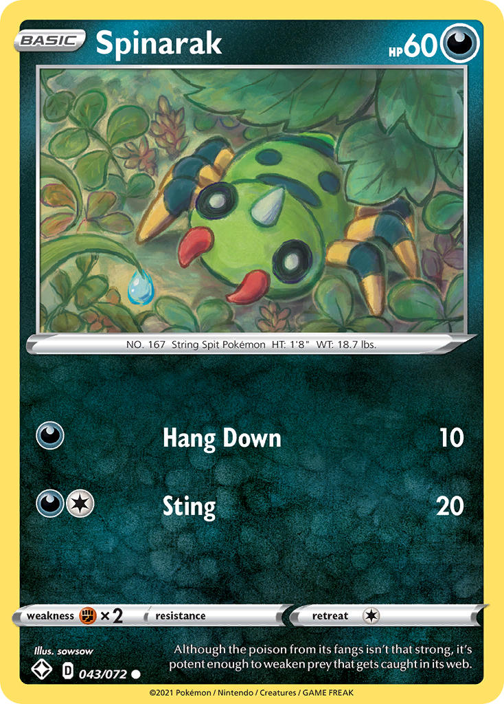 Spinarak (043/072) [Sword & Shield: Shining Fates] | Clutch Gaming