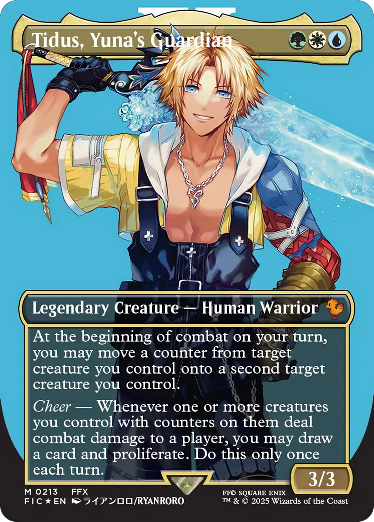Tidus, Yuna's Guardian (Borderless) (Surge Foil) [FINAL FANTASY Commander] | Clutch Gaming