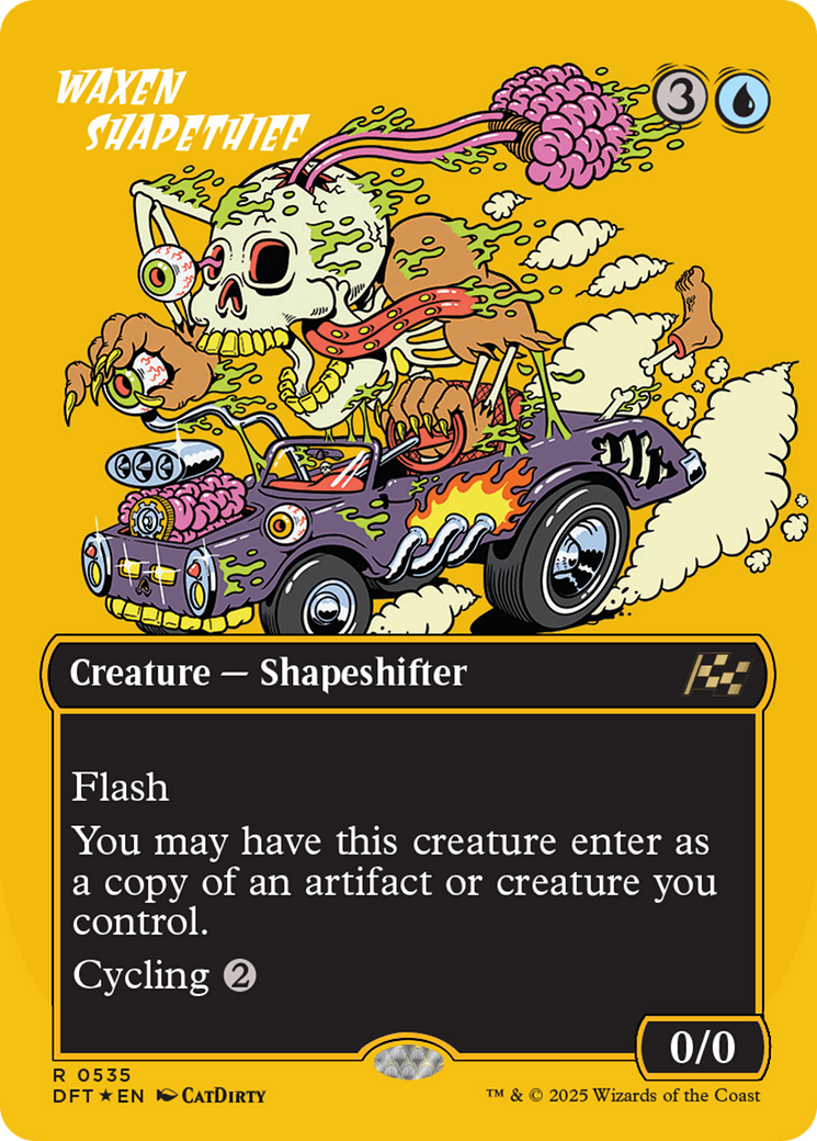 Waxen Shapethief (Borderless) (First-Place Foil) [Aetherdrift] | Clutch Gaming