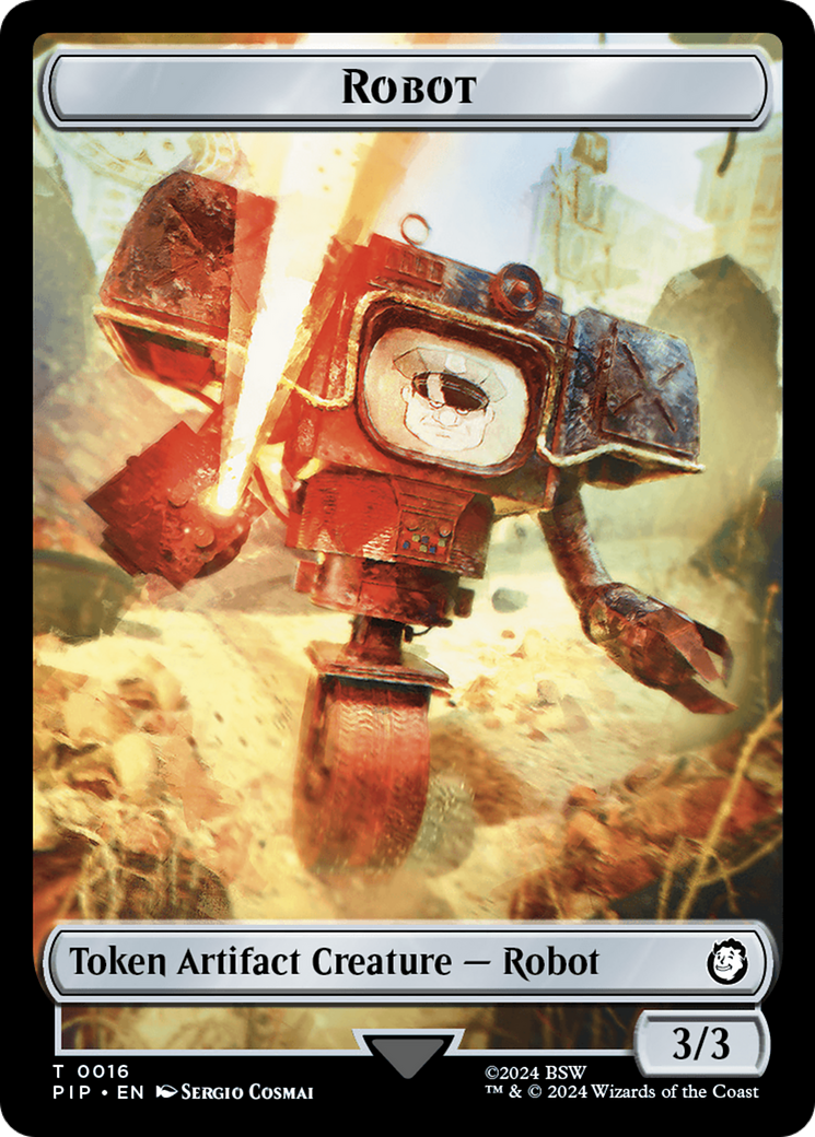 Junk // Robot Double-Sided Token [Fallout Tokens] | Clutch Gaming