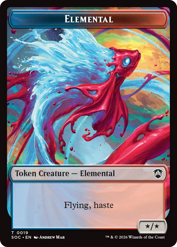 Dragon Illusion // Elemental (0019) Double-Sided Token [Secrets of Strixhaven Commander Tokens] | Clutch Gaming
