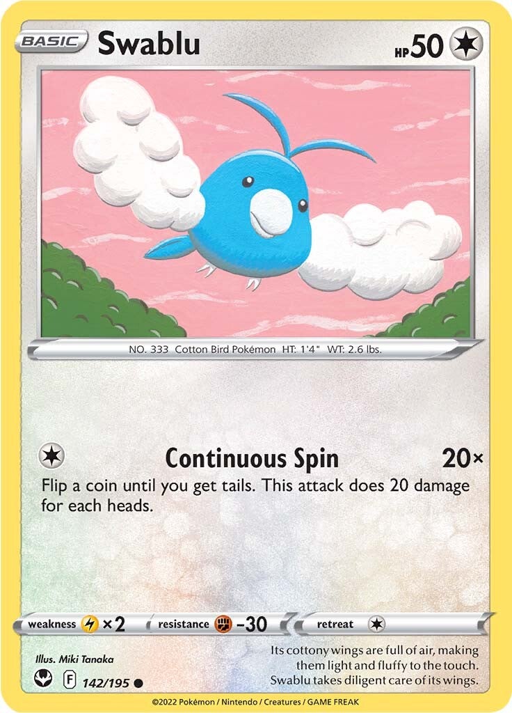 Swablu (142/195) [Sword & Shield: Silver Tempest] | Clutch Gaming