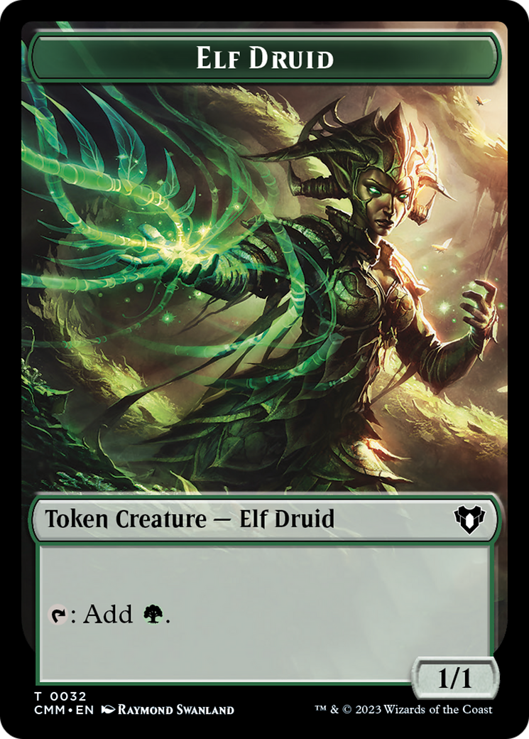 Elemental (0024) // Elf Druid Double-Sided Token [Commander Masters Tokens] | Clutch Gaming