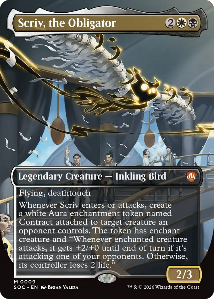 Scriv, the Obligator (Borderless) [Secrets of Strixhaven Commander] | Clutch Gaming