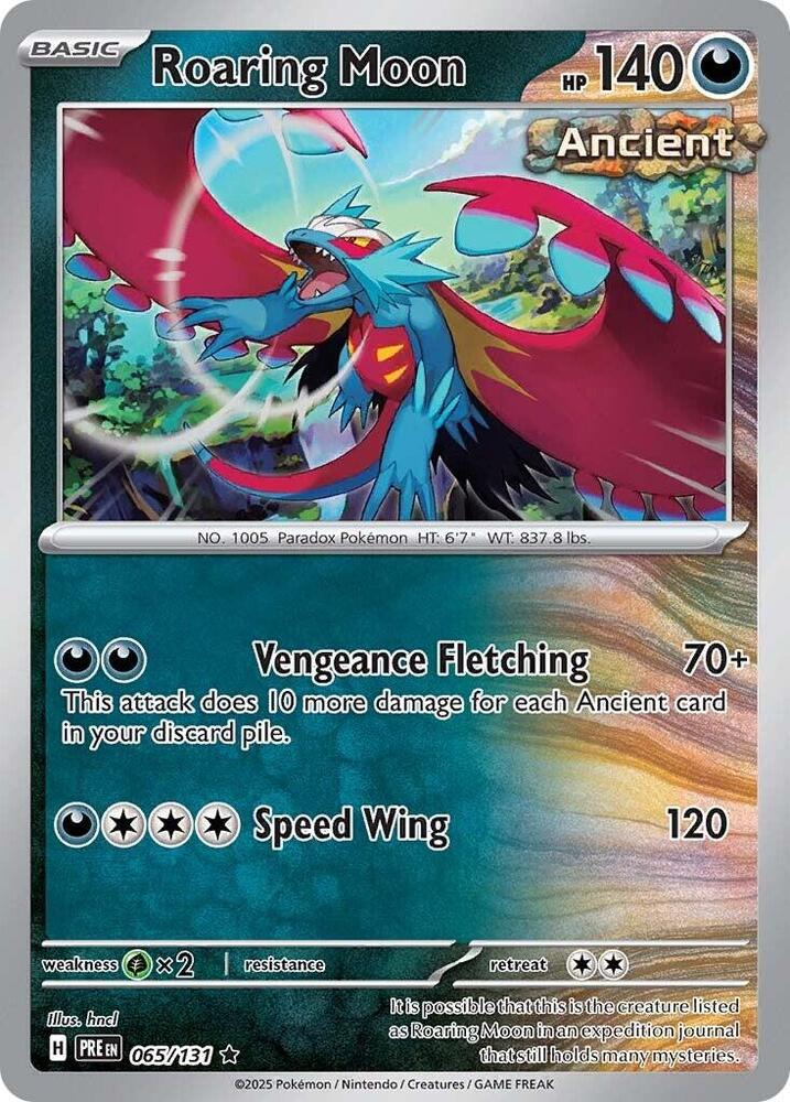 Roaring Moon (065/131) [Scarlet & Violet: Prismatic Evolutions] | Clutch Gaming