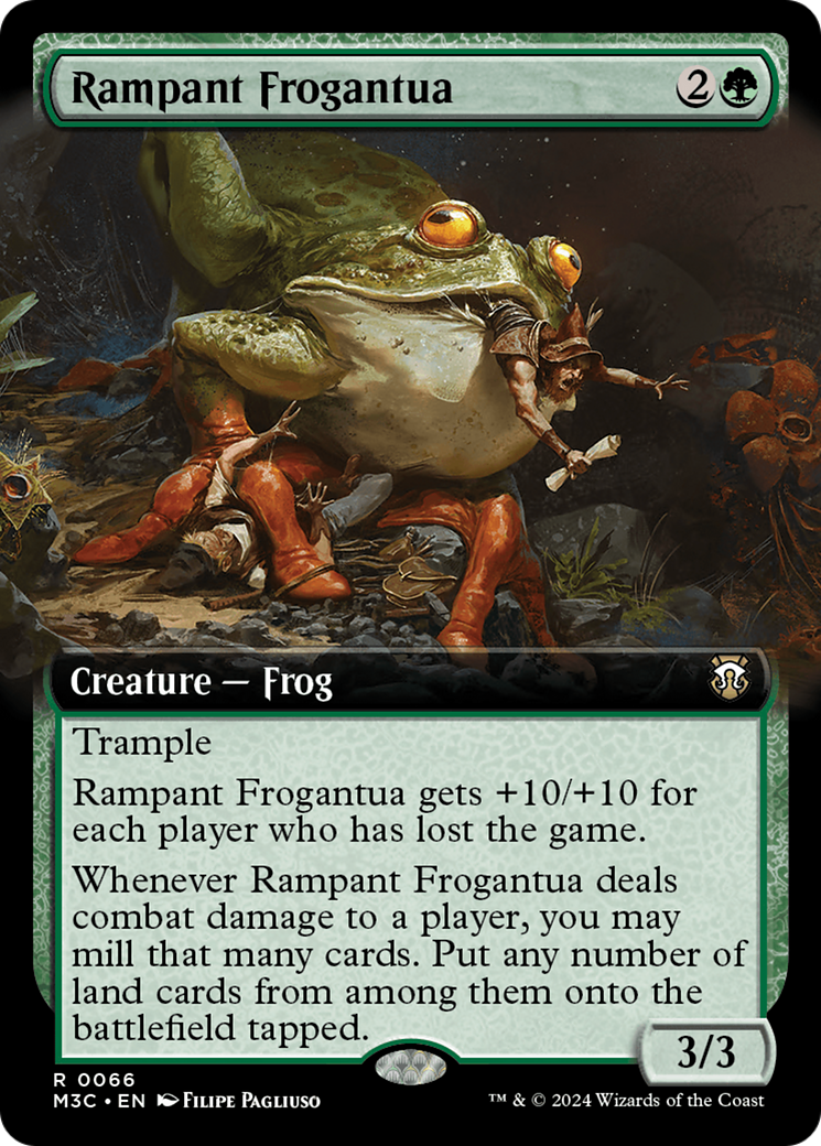 Rampant Frogantua (Extended Art) (Ripple Foil) [Modern Horizons 3 Commander] | Clutch Gaming