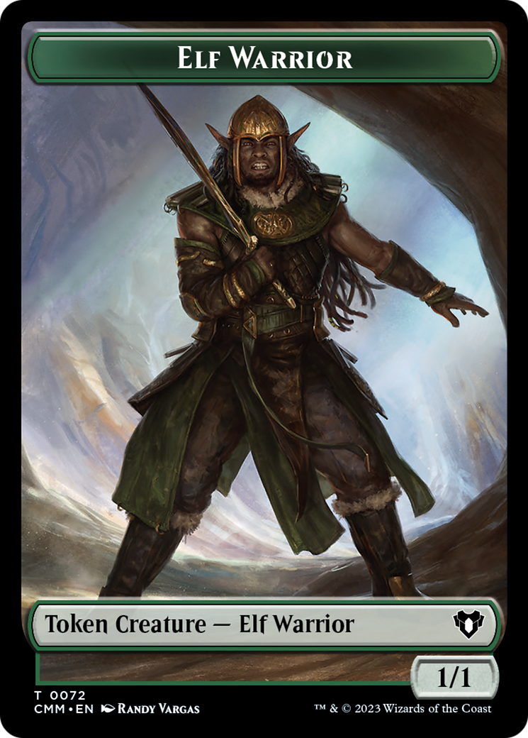 Elf Warrior // Cleric Double-Sided Token [Commander Masters Tokens] | Clutch Gaming