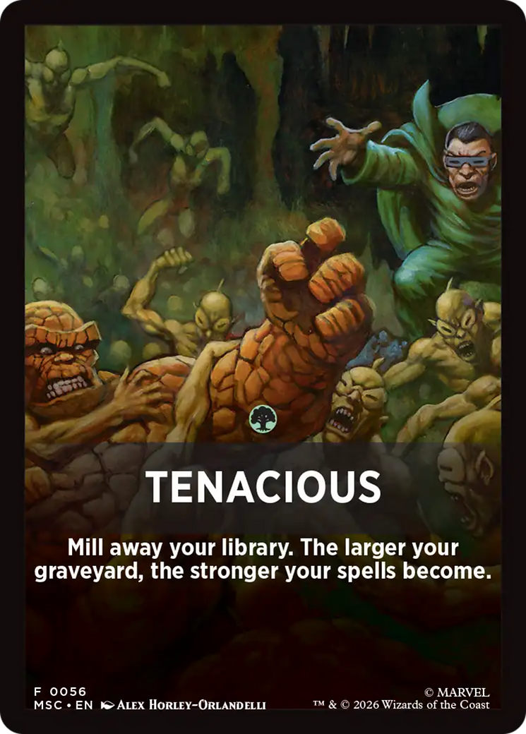 Tenacious Theme Card [Marvel Super Heroes Commander] | Clutch Gaming