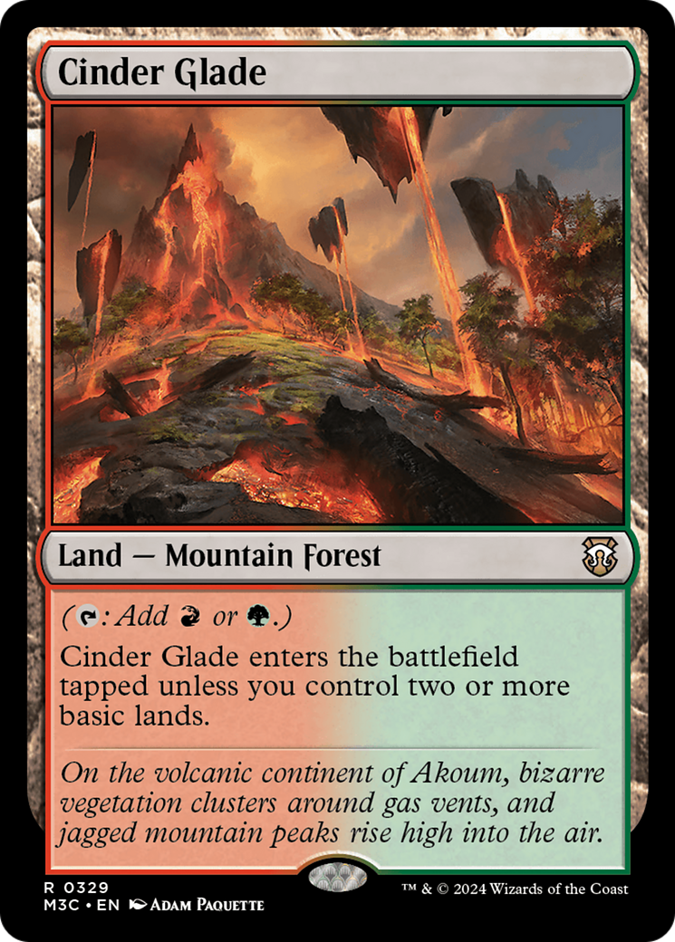 Cinder Glade (Ripple Foil) [Modern Horizons 3 Commander] | Clutch Gaming