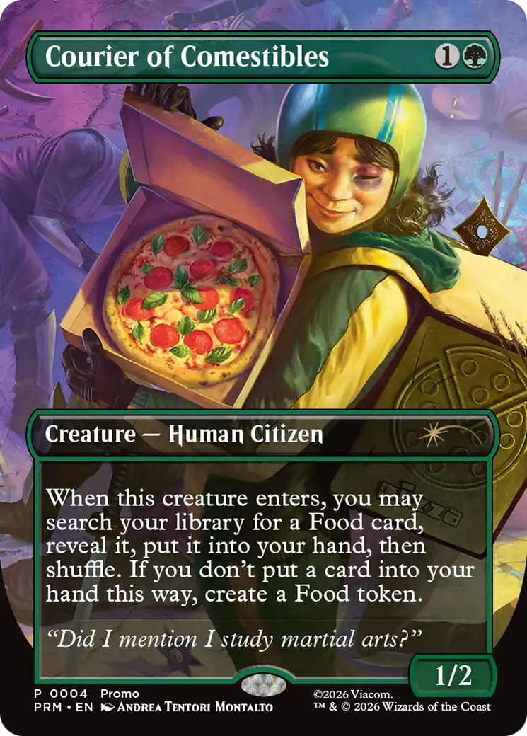 Courier of Comestibles (Borderless) [Wizards Play Network 2026] | Clutch Gaming
