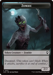 Snake // Zombie Double-Sided Token [Secrets of Strixhaven Commander Tokens] | Clutch Gaming