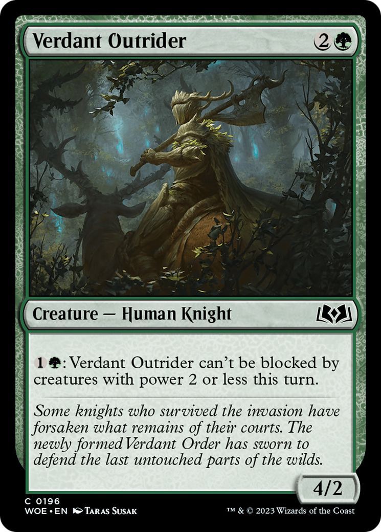 Verdant Outrider [Wilds of Eldraine] | Clutch Gaming