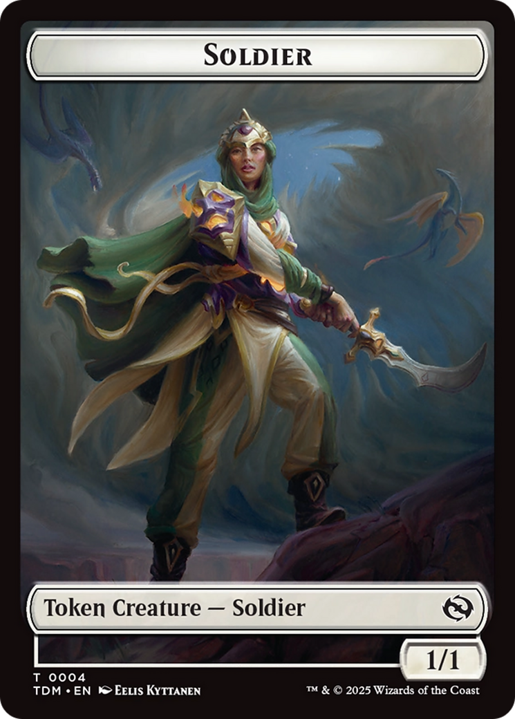 Solider (0004) // Solider (0005) Double-Sided Token [Tarkir: Dragonstorm Tokens] | Clutch Gaming