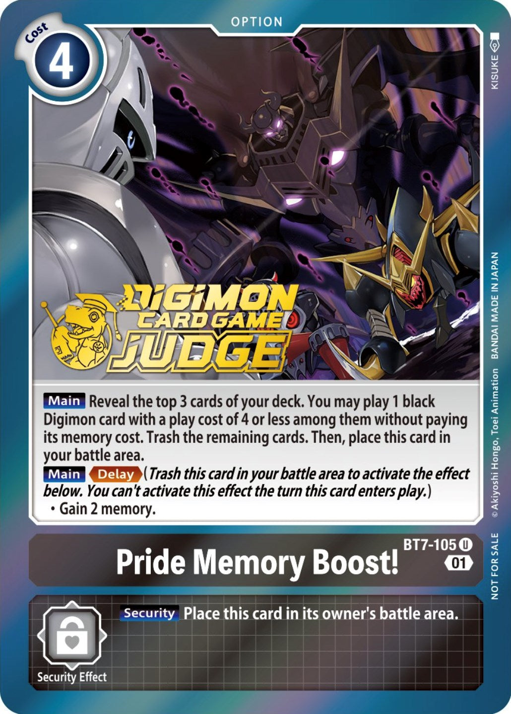 Pride Memory Boost! [BT7-105] (Judge Pack 3) [Next Adventure Promos] | Clutch Gaming