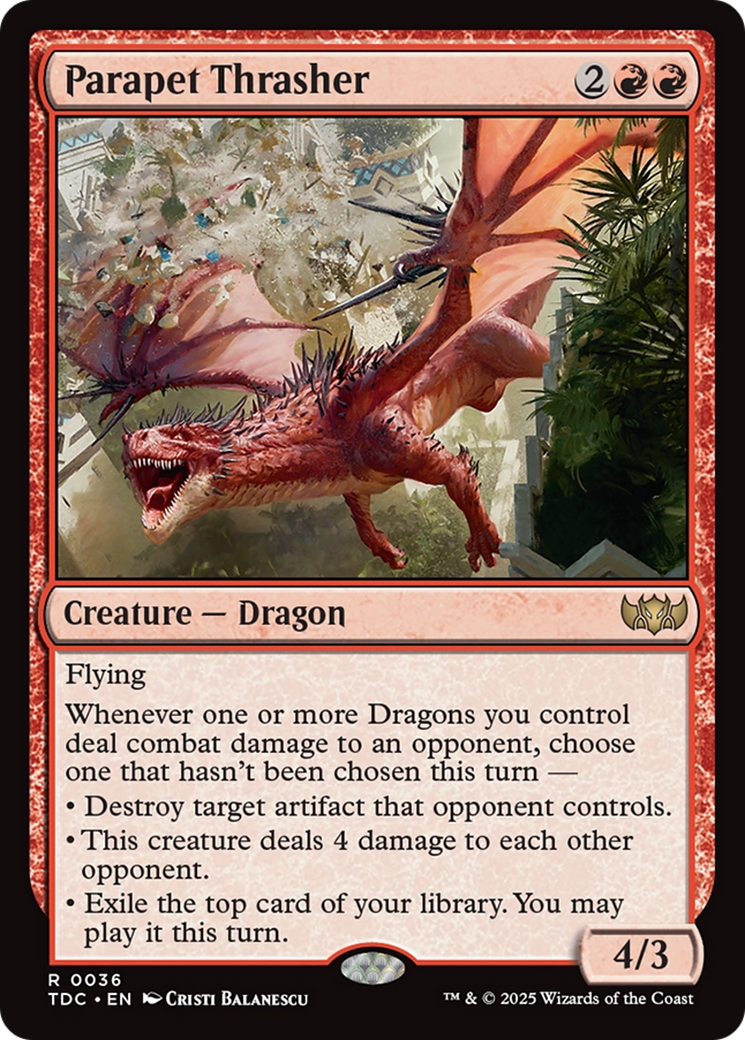 Parapet Thrasher [Tarkir: Dragonstorm Commander] | Clutch Gaming