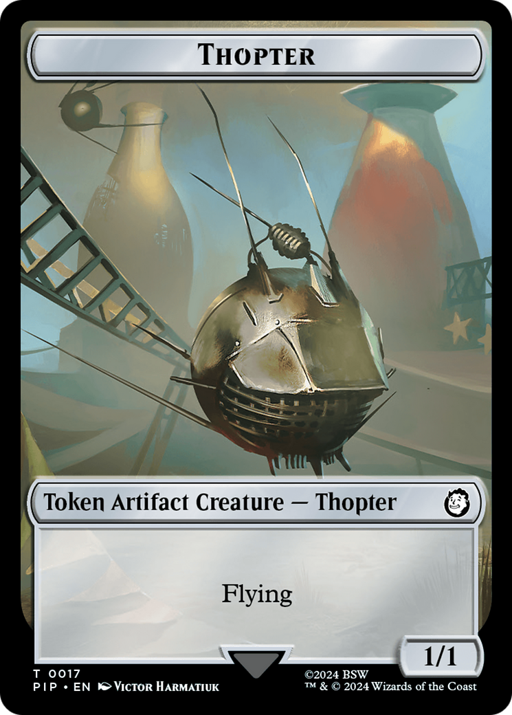 Radiation // Thopter Double-Sided Token [Fallout Tokens] | Clutch Gaming