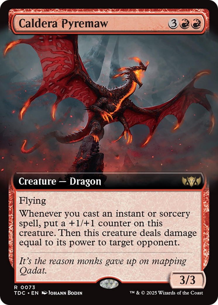 Caldera Pyremaw (Extended Art) [Tarkir: Dragonstorm Commander] | Clutch Gaming