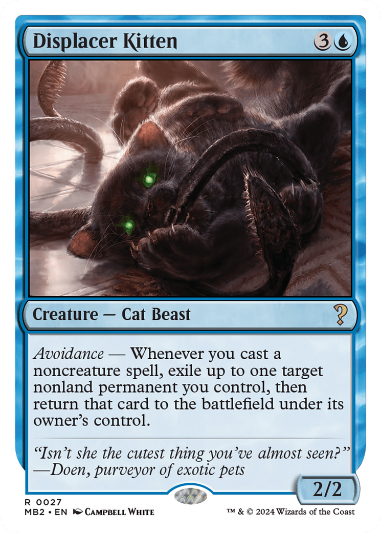 Displacer Kitten (White Border) [Mystery Booster 2] | Clutch Gaming