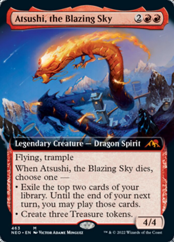 Atsushi, the Blazing Sky (Extended Art) [Kamigawa: Neon Dynasty] | Clutch Gaming