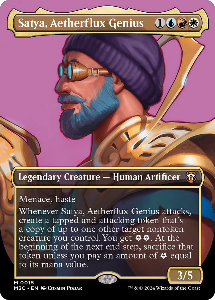 Satya, Aetherflux Genius (Borderless) [Modern Horizons 3 Commander] | Clutch Gaming