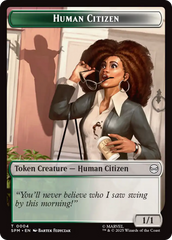Copy // Human Citizen Double-Sided Token [Marvel's Spider-Man Tokens] | Clutch Gaming