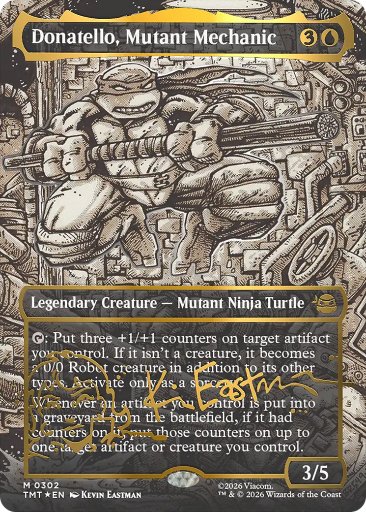 Donatello, Mutant Mechanic (Borderless) (Gold-Stamped Signature) [Teenage Mutant Ninja Turtles] | Clutch Gaming