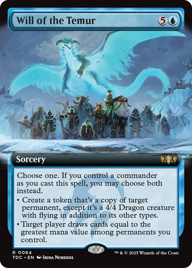 Will of the Temur (Extended Art) [Tarkir: Dragonstorm Commander] | Clutch Gaming