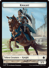 Human // Knight Double-Sided Token [Foundations Tokens] | Clutch Gaming